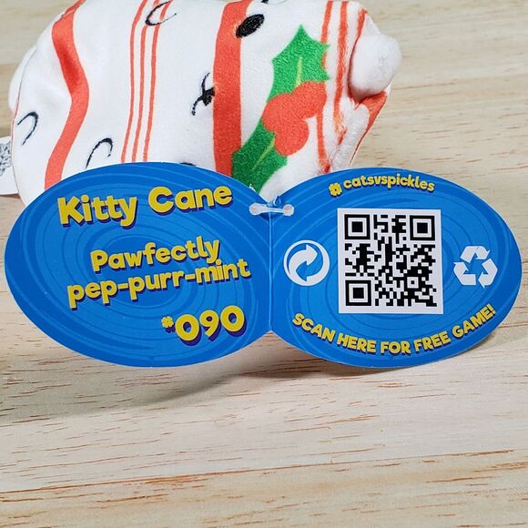 Cepia Cats Vs Pickles Kitty Cane #090 Ultrasoft Collectible Christmas Plush NWT - Picture 11 of 12